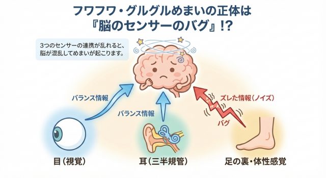 フワフワめまいの原因は脳のセンサーのバグ!?