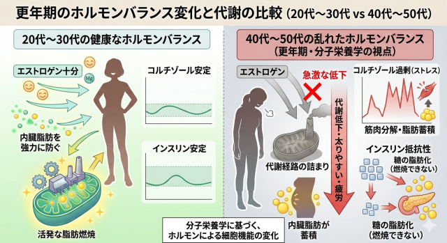ホルモン分泌の急激な変化
